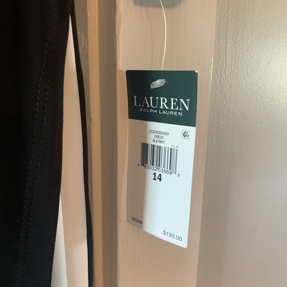 Black and White Long Dress size 14 by Ralph Lauren